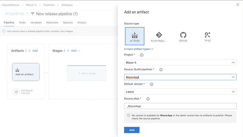 CI/CD for Blazor applications in Azure Devops